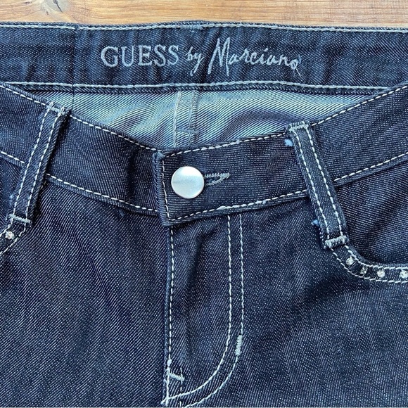 GUESS by Marciano black skinny jeans low rise Incrusted crystal luxury size 24 - Picture 7 of 14